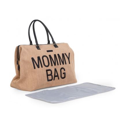 Childhome - Sac à langer MOMMY BAG RAFFIA LOOK beige