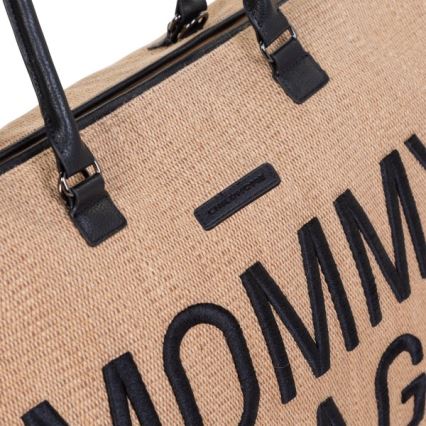 Childhome - Sac à langer MOMMY BAG RAFFIA LOOK beige