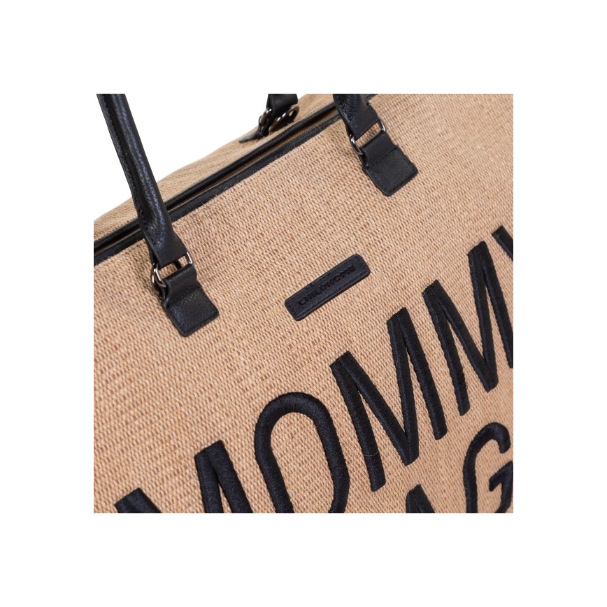 Childhome - Sac à langer MOMMY BAG RAFFIA LOOK beige