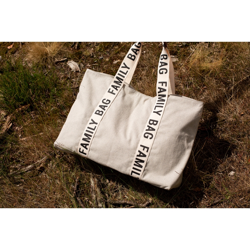 Childhome - Sac de voyage FAMILY BAG CANVAS blanc