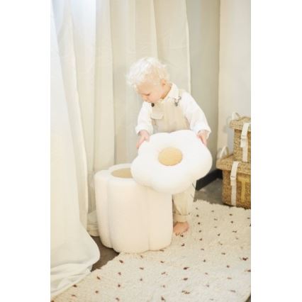 Childhome - Sgabello FIORE diametro 35 cm color crema