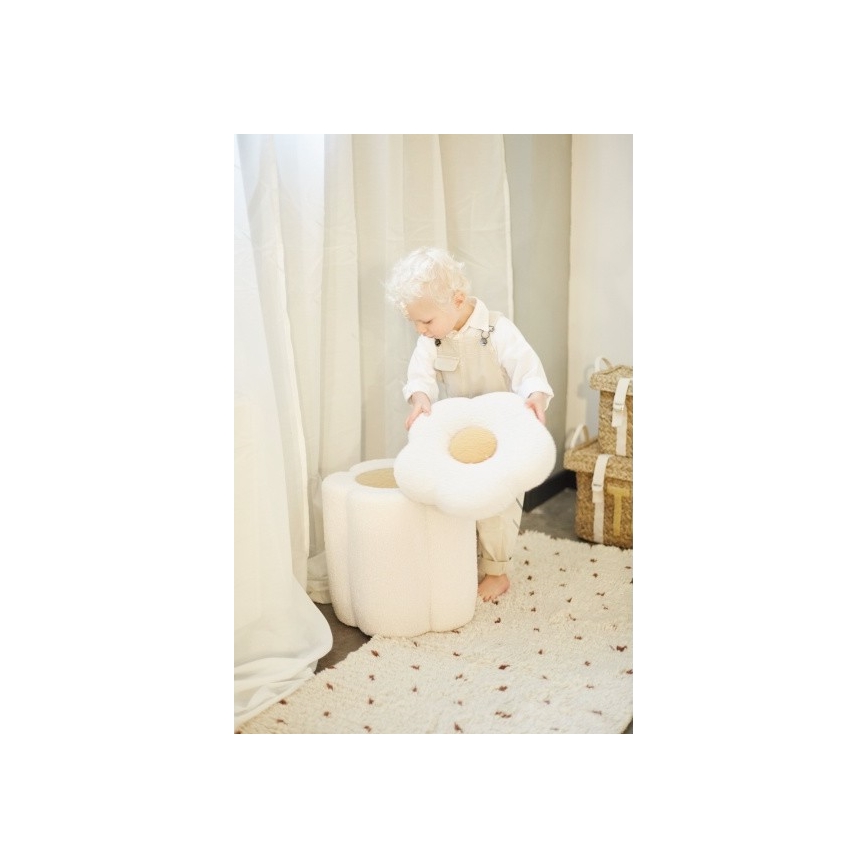 Childhome - Sgabello FIORE diametro 35 cm color crema