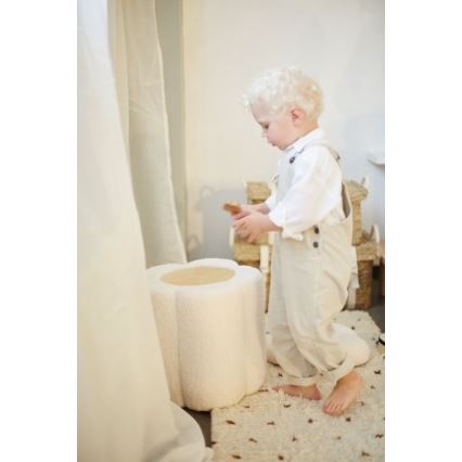 Childhome - Sgabello FIORE diametro 35 cm color crema