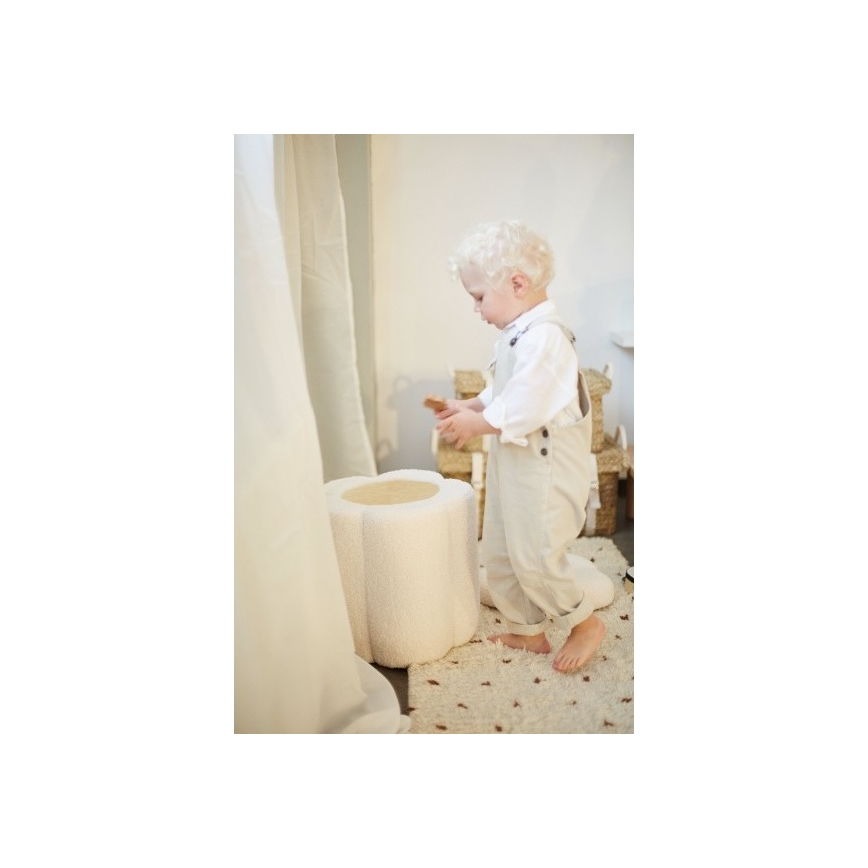 Childhome - Sgabello FIORE diametro 35 cm color crema