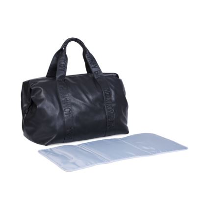 Childhome - Wickeltasche MOMMY BAG LEATHER schwarz