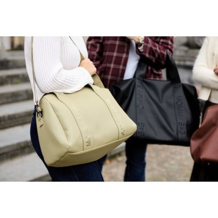Childhome - Wickeltasche MOMMY CLUB LEATHER beige