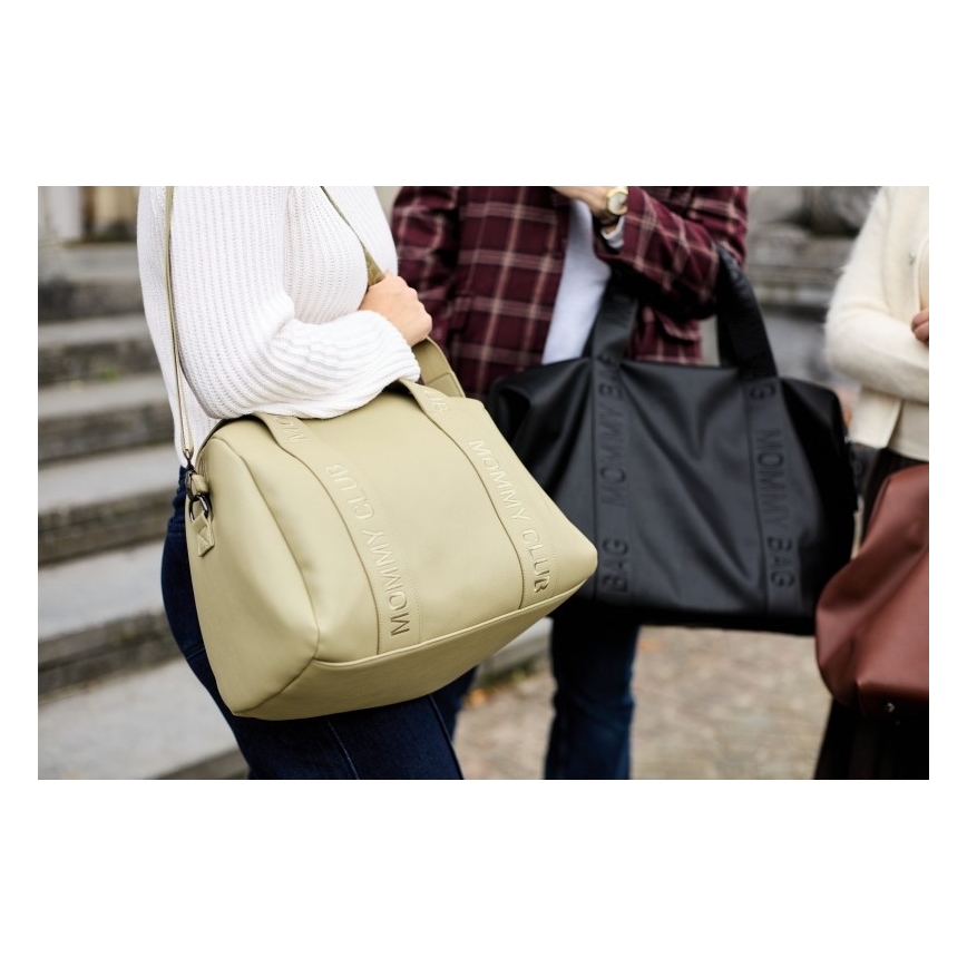 Childhome - Wickeltasche MOMMY CLUB LEATHER beige