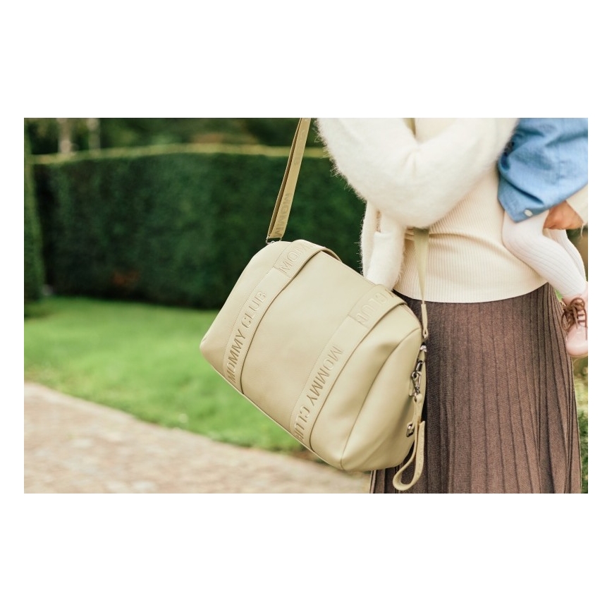 Childhome - Wickeltasche MOMMY CLUB LEATHER beige