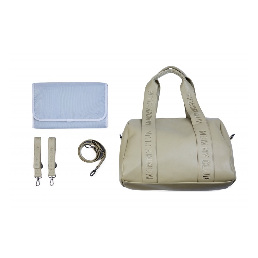 Childhome - Wickeltasche MOMMY CLUB LEATHER beige