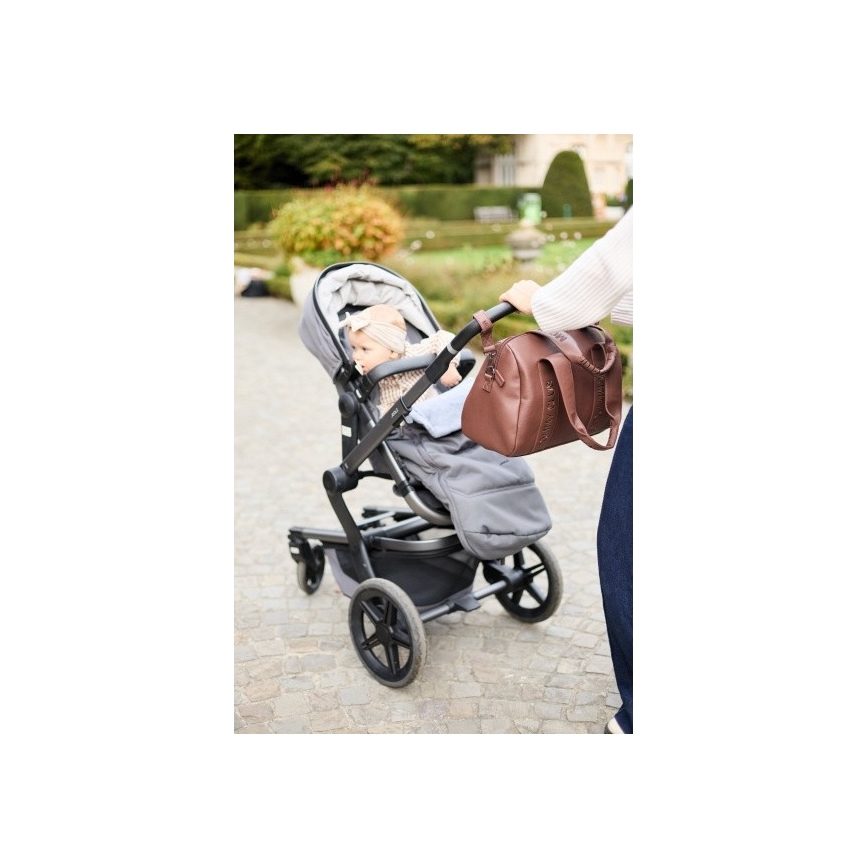 Childhome - Wickeltasche MOMMY CLUB LEATHER braun