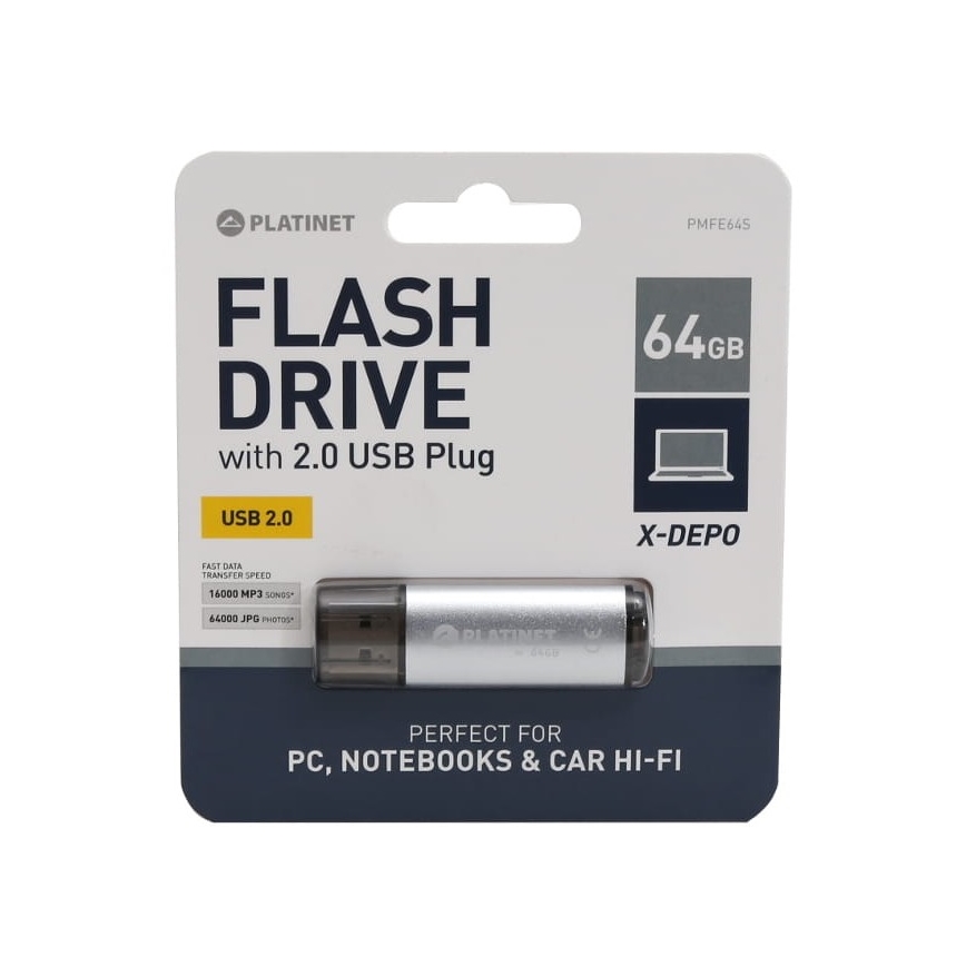 Clé USB 64GB argenté