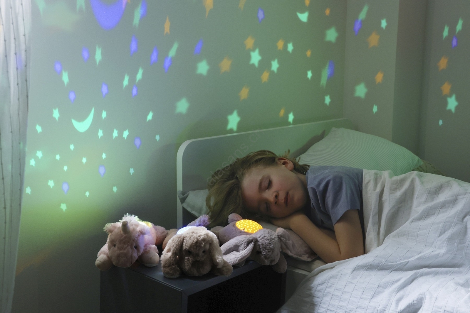 Luce Notturna Proiettore Bigben Max - Cane - Con Musica, 13 Temi E Telecomando Per Bambini
