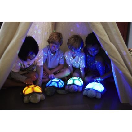 Cloud B - Lampada notturna per bambini con proiettore 3xAA tartaruga blu