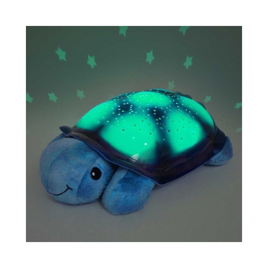 Cloud B - Lampada notturna per bambini con proiettore 3xAA tartaruga blu