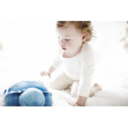 Cloud B - Lampada notturna per bambini con proiettore 3xAA tartaruga blu