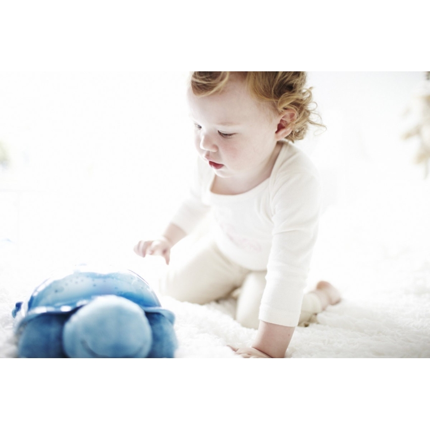 Cloud B - Lampada notturna per bambini con proiettore 3xAA tartaruga blu