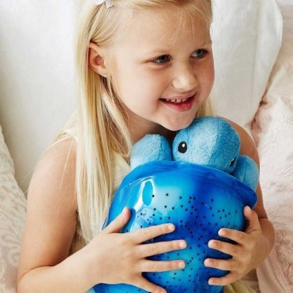 Cloud B - Lampada notturna per bambini con proiettore 3xAA tartaruga blu
