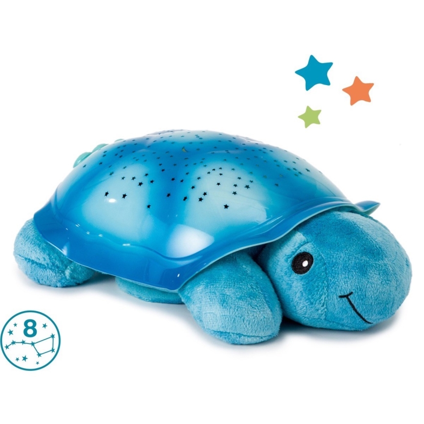 Cloud B - Nachtlampe für Kinder mit Projektor 3xAA Schildkröte blau