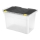 Coffre de rangement 54 l noir/transparent