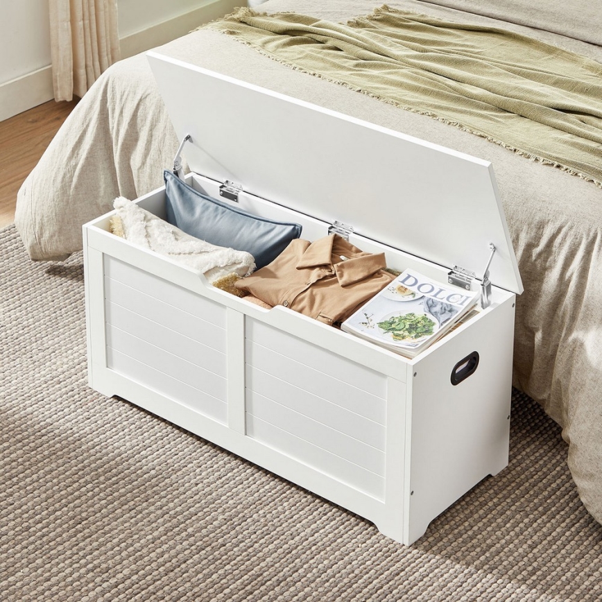 Coffre TOVIAN 100x46x40 cm blanc