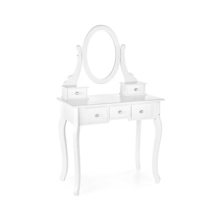 Coiffeuse SARA 80x130 cm + stool 45x37 cm blanc