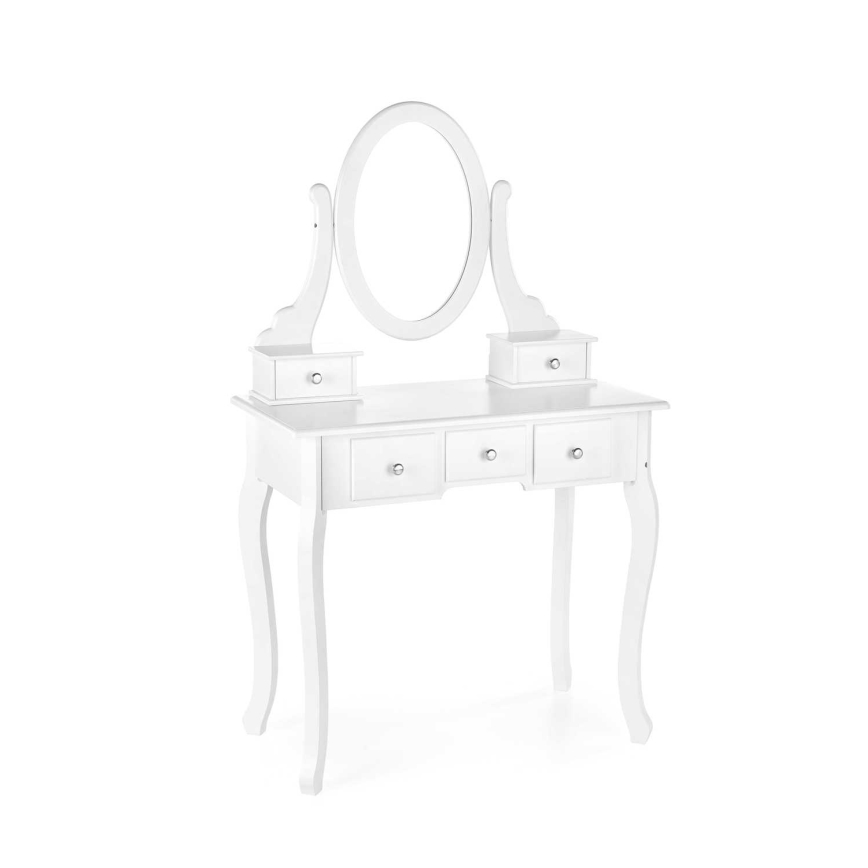 Coiffeuse SARA 80x130 cm + stool 45x37 cm blanc
