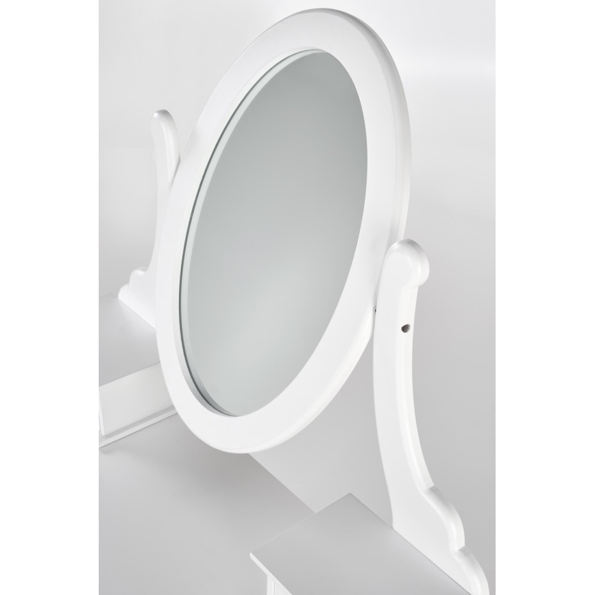 Coiffeuse SARA 80x130 cm + stool 45x37 cm blanc