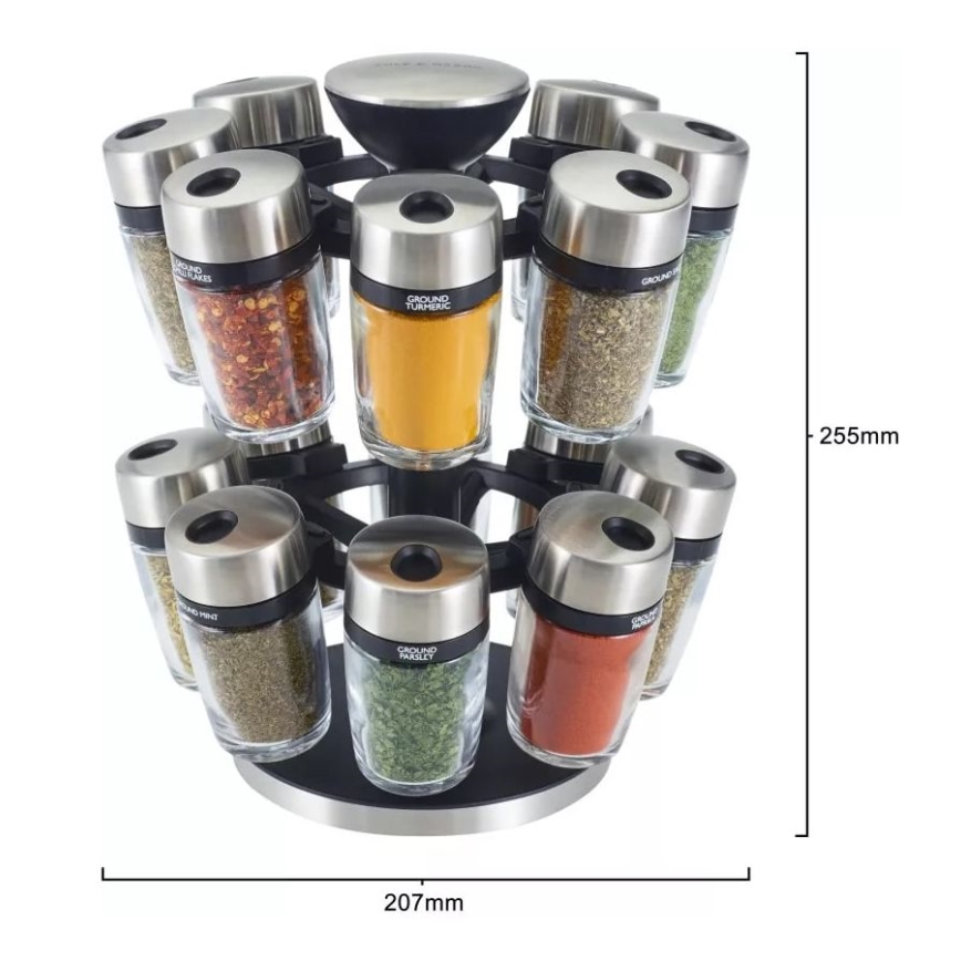 Cole&Mason - Portaspezie girevole MASTER con 17 contenitori