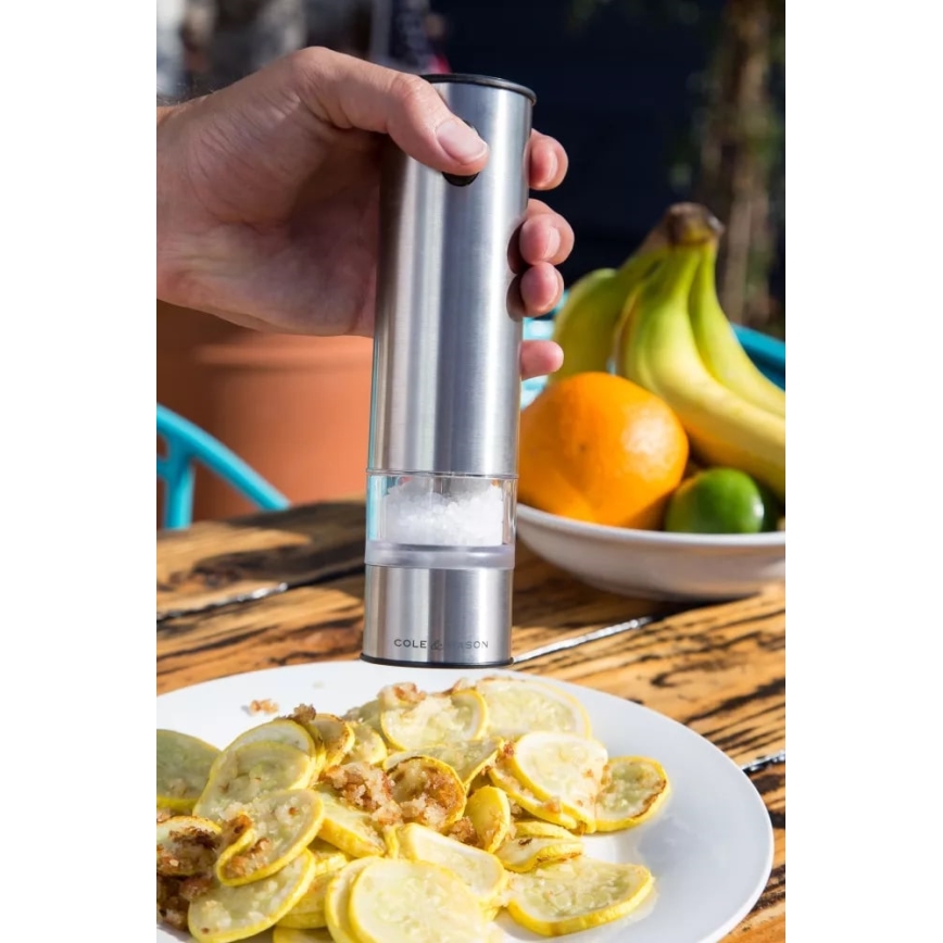 Cole&Mason - Set di macinini elettrici per spezie BATTERSEA 2 pezzi 6xAAA