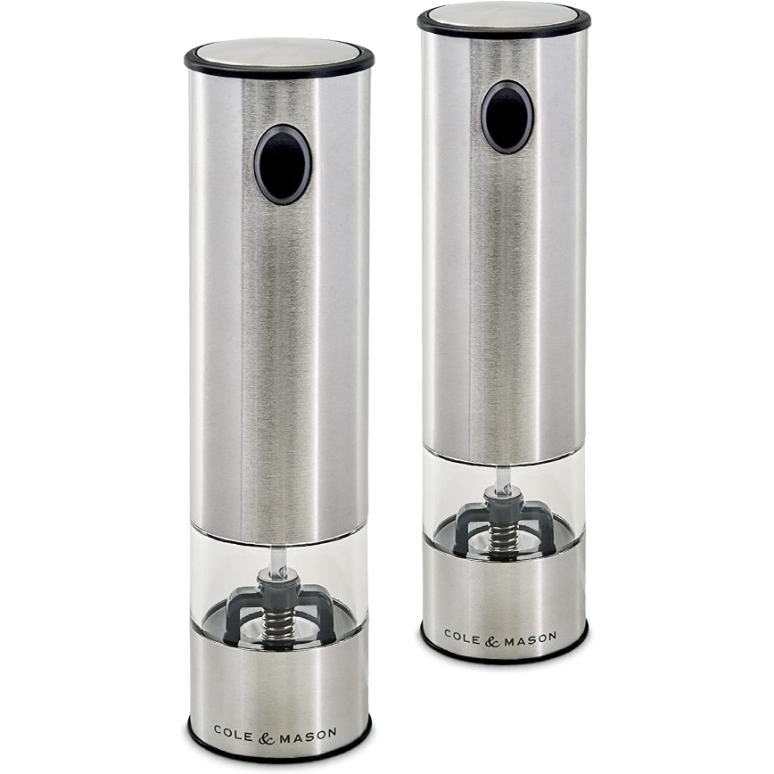 Cole&Mason - Set di macinini elettrici per spezie BATTERSEA 2 pezzi 6xAAA