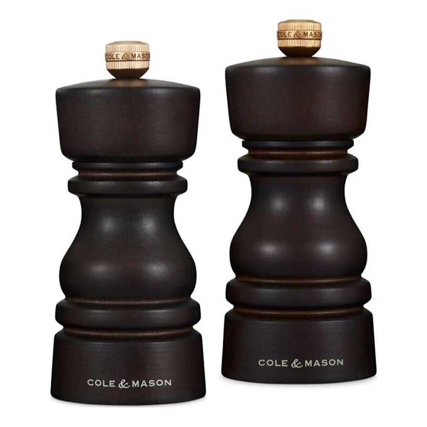 Cole&Mason - Set di macina sale e pepe LONDON 2 pz 13 cm faggio/marrone