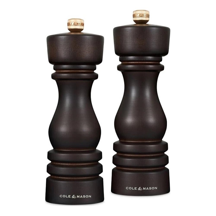 Cole&Mason - Set di macina sale e pepe LONDON 2 pz 18 cm faggio/marrone