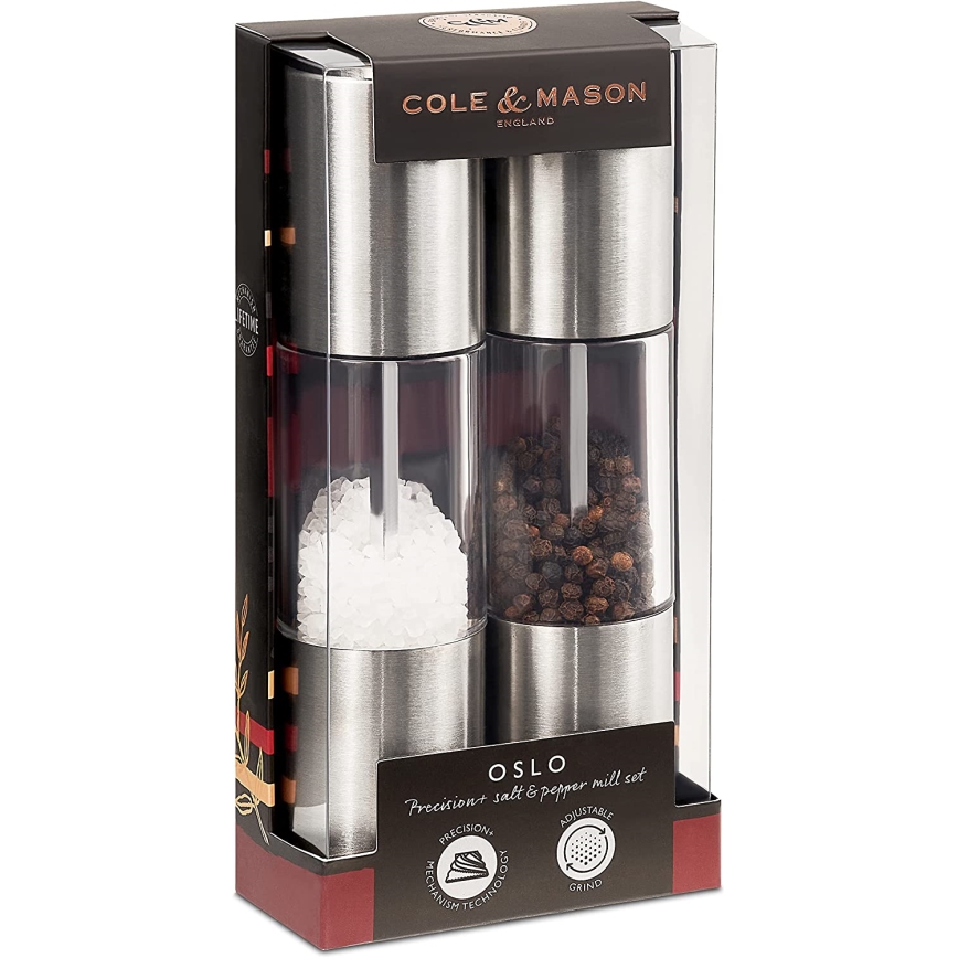 Cole&Mason - Set di macinini per sale e pepe OSLO 2 pezzi 18,5 cm