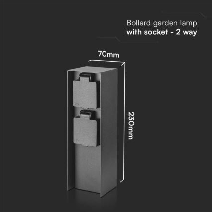 Colonne de prise extérieure 2Z 230V IP44
