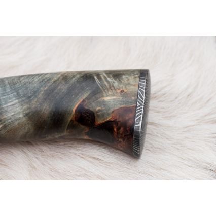 Coltello da caccia in damasco 14 cm castagno