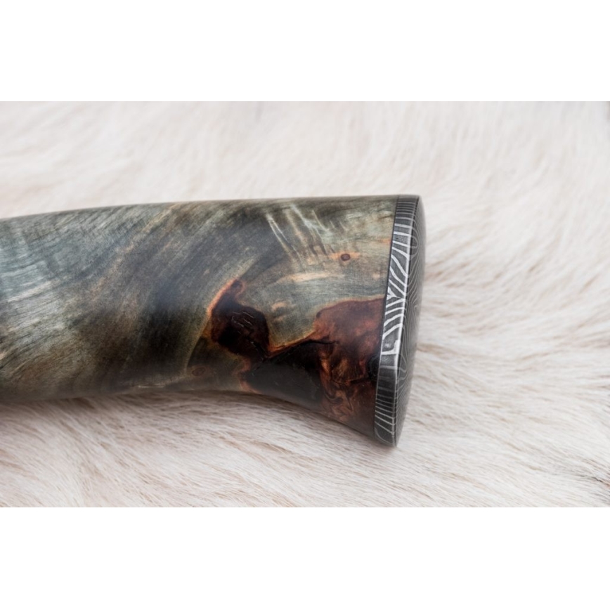 Coltello da caccia in damasco 14 cm castagno