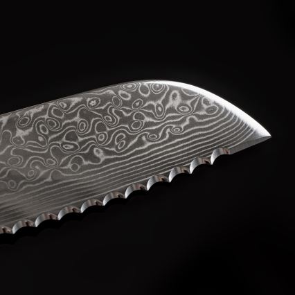Gudaro - Coltello da pane damascato KENSHO 8, 67 strati di acciaio, lunghezza 20 cm