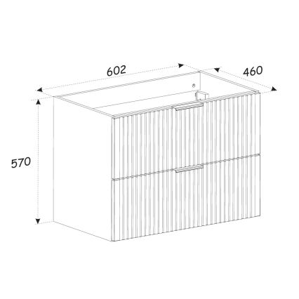 COMAD ADEL WHITE 82-60-B-2S - Waschbeckenunterschrank ADEL 57x60,2 cm weiß