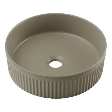 COMAD BEYOND 2 OLIVER GREEN (E-6565) - Lavabo à poser BEYOND diamètre 36 cm céramique/vert mat