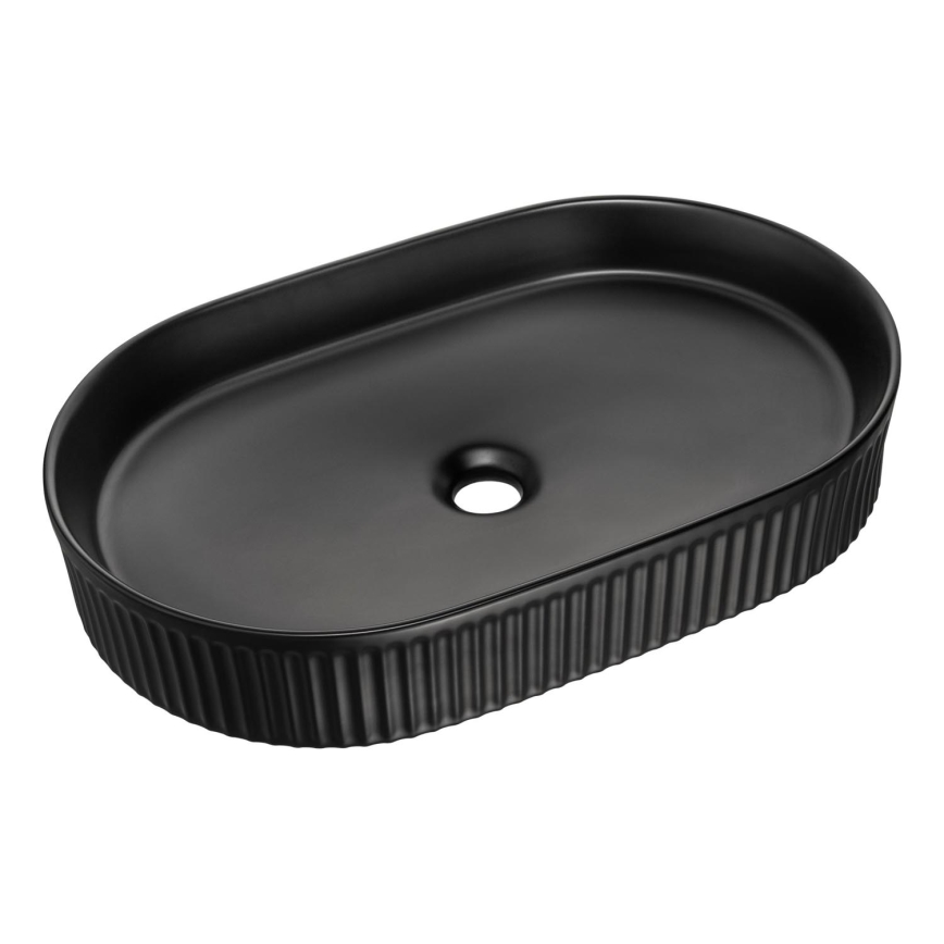 COMAD BEYOND 3 BLACK ( E-6531 ) - Vasque à poser BEYOND 56x36 cm céramique/mat noir