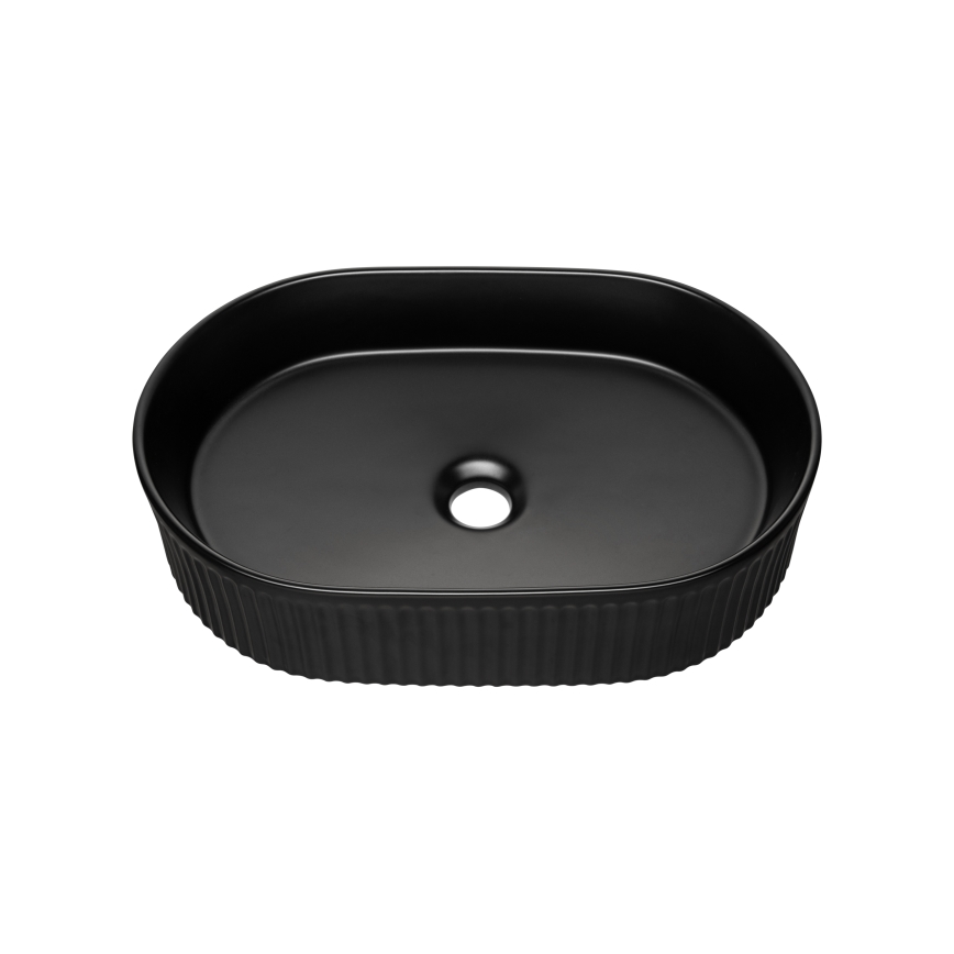 COMAD BEYOND 5 NOIR (E-6564) - Lavabo à poser BEYOND 48x32,5 cm céramique/noir mat