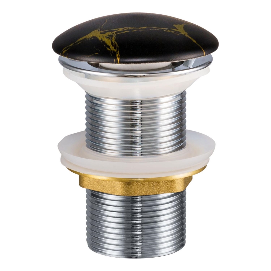 COMAD CLICK-CLACK T201M-B12-3 - Bonde de lavabo CLICK-CLACK d. 7 cm mat noir