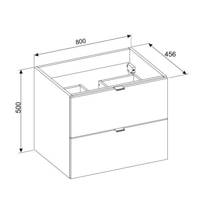 COMAD DALIA CASHMERE 82-80-46-2S - Meuble sous-vasque pour salle de bains DALIA 50x80 cm beige