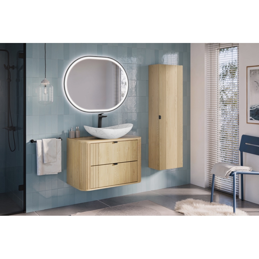 COMAD OVALIA CREMONA 82-80-46-2S - Mobile sottolavabo OVALIA 52x80 cm rovere Cremona