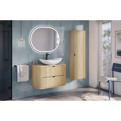 COMAD OVALIA CREMONA 82-80-46-2S - Waschbeckenunterschrank OVALIA 52x80 cm Cremona-Eiche