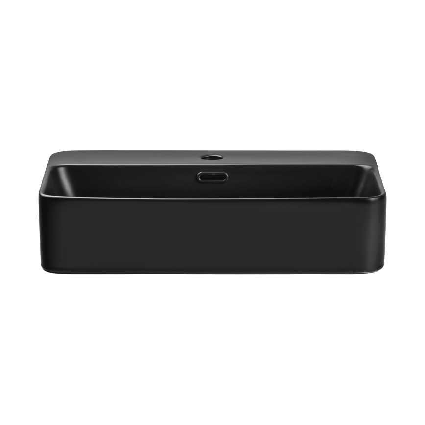 COMAD TRUST 2 NOIR ( E-6282 ) - Lavabo à poser TRUST 55x38 cm céramique/noir mat