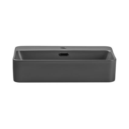 COMAD TRUST 2 MATT DARK GREY ( E-6282 ) - Aufsatzwaschbecken TRUST 55x38 cm Keramik/matt grau
