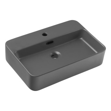 COMAD TRUST 2 MATT DARK GREY ( E-6282 ) - Lavabo à poser TRUST 55x38 cm céramique/gris mat