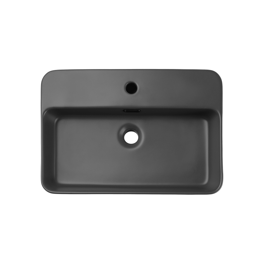 COMAD TRUST 2 MATT DARK GREY ( E-6282 ) - Lavabo à poser TRUST 55x38 cm céramique/gris mat
