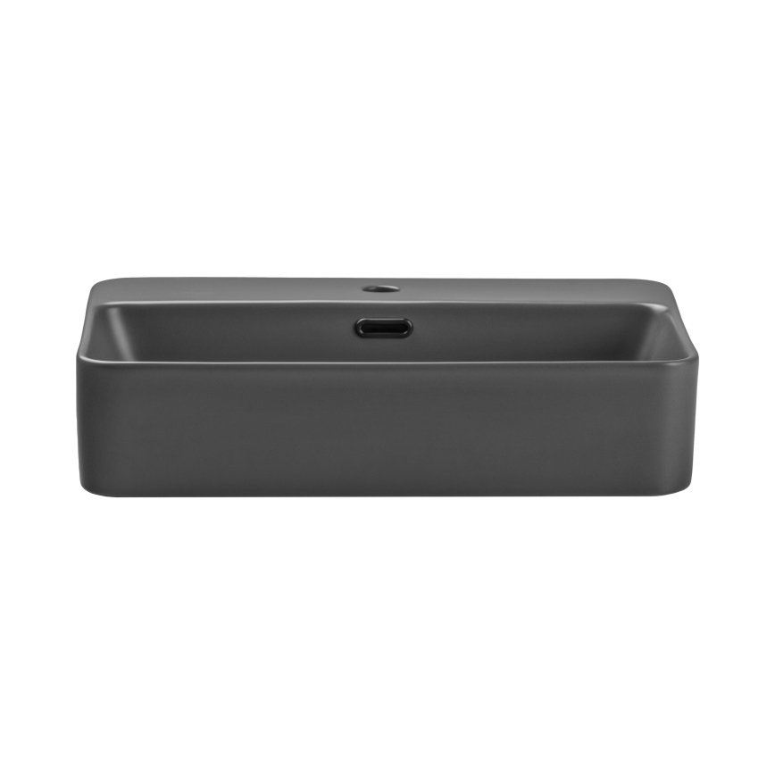 COMAD TRUST 2 MATT DARK GREY ( E-6282 ) - Lavabo à poser TRUST 55x38 cm céramique/gris mat